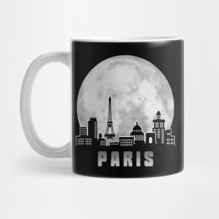 Paris France Skyline Full Moon Mug